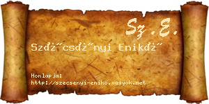 Szécsényi Enikő névjegykártya